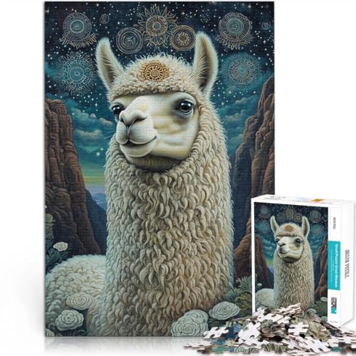 Familienaktivität Alpaka-Kunst Puzzle 1000 Teile für Erwachsene 70x100cm Lustige Aktivitäten für zu Hause, Geburtstagsgeschenk, Reisegeschenk, für 14+ von LGNBTGM