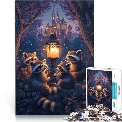 Familienaktivität EIN Fantasy-Treffen mit Waschbär Puzzle für Erwachsene mit 1000 Teilen 38x52cm tolles Geschenk ab 14 Jahren Familienaktivität EIN Fantasy-Treffen mit Waschbär Puzzle für Erwachsene mit 1000 Teilen 38x52cm tolles Geschenk ab 14 Jahren von LGNBTGM