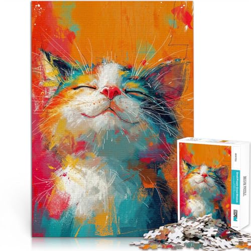 Familienaktivität Glückselige Katzenschnurrhaare Teenager-Puzzle 1000 Teile 26x38cm Lernspiel für Geburtstag, Weihnachten für ab 14 Jahren Familienaktivität Glückselige Katzenschnurrhaare Teenager-Puzzle 1000 Teile 26x38cm Lernspiel für Geburtstag, Weihnachten für ab 14 Jahren von LGNBTGM