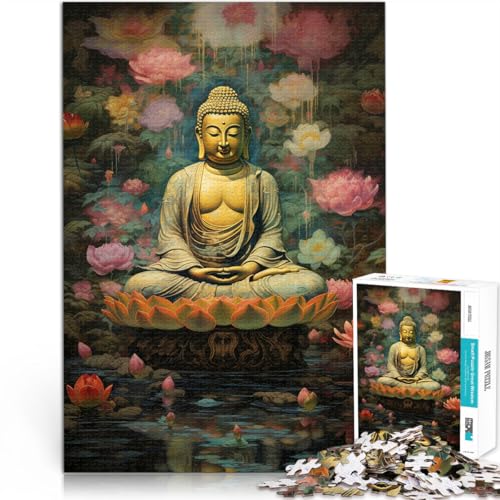 Familienspiel für und Buddha-Kunstmalerei Puzzle 1000 Teile für Erwachsene 26x38cm einzigartiges Herausforderungsspiel für ab 14 Jahren Familienspiel für und Buddha-Kunstmalerei Puzzle 1000 Teile für Erwachsene 26x38cm einzigartiges Herausforderungsspiel für ab 14 Jahren von LGNBTGM
