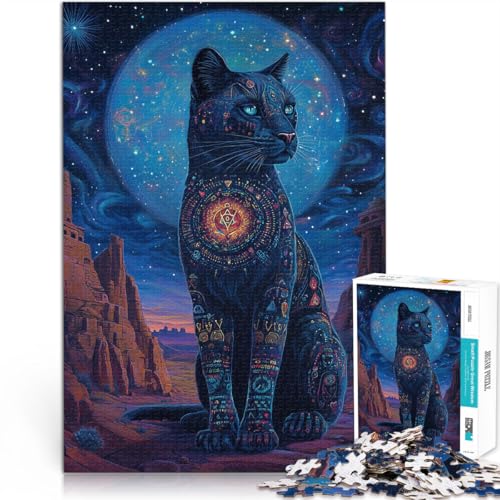 Familienspiel für und Fantasy-Schwarzer Panther-Kunst 1000 Teenager-Teile-Puzzle 70x100cm Wunschliste mit dem Weihnachtsmann für ab 14 Jahren von LGNBTGM