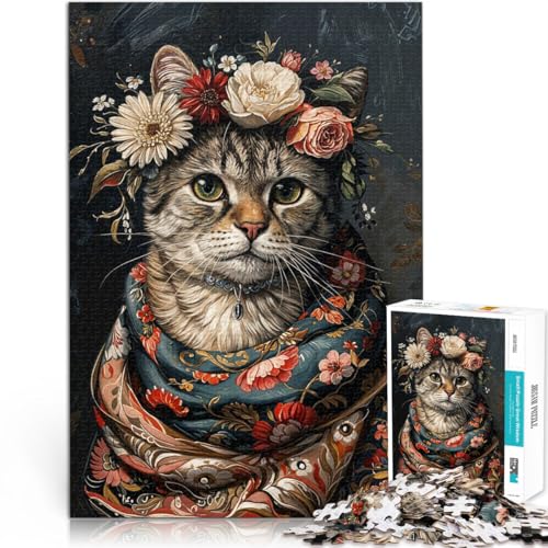 Familienspiel für und Katze mit Blumen 1000-teilige Puzzles für Erwachsene 26x38cm Geburtstagsgeschenk, Geschenke ab 14 Jahren Familienspiel für und Katze mit Blumen 1000-teilige Puzzles für Erwachsene 26x38cm Geburtstagsgeschenk, Geschenke ab 14 Jahren von LGNBTGM
