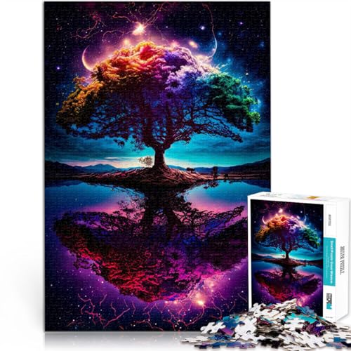 Familienspiel für und kosmischer Baum des Lebens 1000-teiliges Teenager-Puzzle 70x100cm Geeignet für die Schreibtischdekoration Geeignet ab 14 Jahren von LGNBTGM
