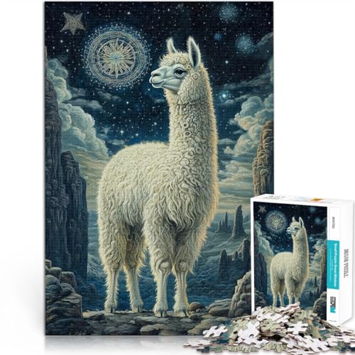 Familienspiel zum Stressabbau, schwierige Herausforderung Alpaka-Kunst Puzzle 1000 Teile für Teenager 70x100cm EIN Kunstwerk von LGNBTGM