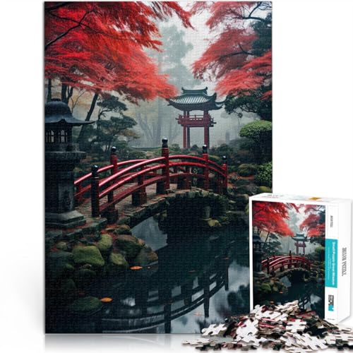Familienspiel zum Stressabbau, schwierige Herausforderung Japanische Landschaftskunst 1000-teiliges Puzzle für Erwachsene 26x38cm EIN Kunstwerk von LGNBTGM