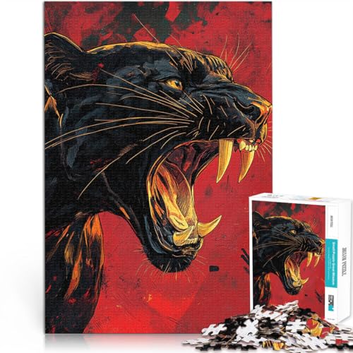 Für Familienspaß Brüllen des schwarzen Panthers Puzzle 1000 Teile für Jugendliche 70x100cm mit passendem Poster und Quizblatt für 14+ Für Familienspaß Brüllen des schwarzen Panthers Puzzle 1000 Teile für Jugendliche 70x100cm mit passendem Poster und Quizblatt für 14+ von LGNBTGM