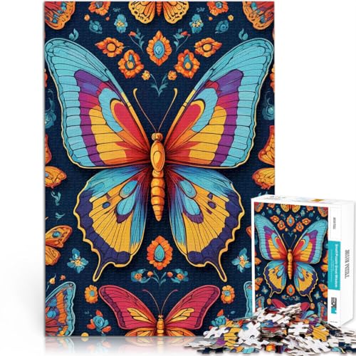 Für Familienspaß Bunte Schmetterlingsblumen Puzzle 1000 Teile für Erwachsene 26x38cm Lernspiel für Geburtstag, Weihnachten ab 14 Jahren Für Familienspaß Bunte Schmetterlingsblumen Puzzle 1000 Teile für Erwachsene 26x38cm Lernspiel für Geburtstag, Weihnachten ab 14 Jahren von LGNBTGM