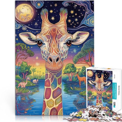 Für Familienspaß Giraffe ausmalen Puzzle 1000 Teile für Erwachsene 70x100cm Wunschliste mit dem Weihnachtsmann für und ab 14 Jahren von LGNBTGM