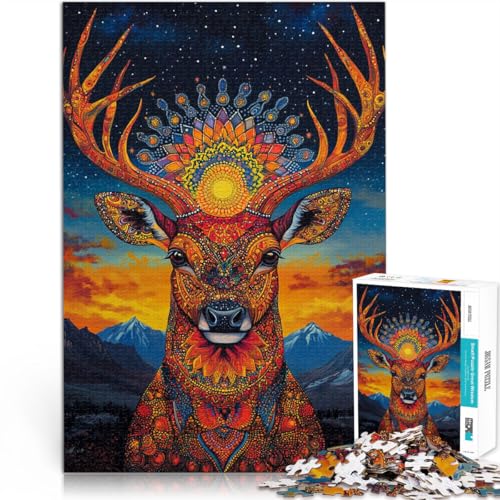 Für Familienspaß Hirsch-Kunststil Puzzle 1000 Teile für Erwachsene 70x100cm Lernspiel für Geburtstag, Weihnachten für ab 14 Jahren Für Familienspaß Hirsch-Kunststil Puzzle 1000 Teile für Erwachsene 70x100cm Lernspiel für Geburtstag, Weihnachten für ab 14 Jahren von LGNBTGM