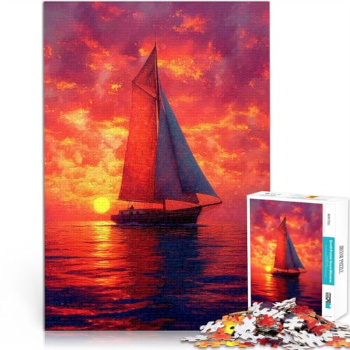 Für Familienspaß Segelboot im Sonnenuntergang Ozean Puzzle für Erwachsene, 1000 Teile 50x75cm Geburtstagsgeschenk, Geschenke, Wandkunst für ab 14 Jahren Für Familienspaß Segelboot im Sonnenuntergang Ozean Puzzle für Erwachsene, 1000 Teile 50x75cm Geburtstagsgeschenk, Geschenke, Wandkunst für ab 14 Jahren von LGNBTGM