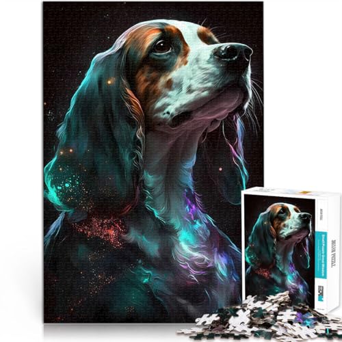 Gehirnintelligenz-Herausforderung süchtig machendes Spielzeug Attraktiver Beagle-Hund Teenager-Puzzle 1000 Teile 70x100cm Wanddekoration von LGNBTGM