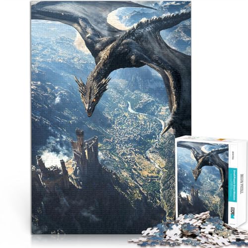 Gehirnintelligenz-Herausforderung süchtig machendes Spielzeug EIN Königreich im Schatten 1000 Teenager-Teile-Puzzle 38x52cm Wanddekoration von LGNBTGM