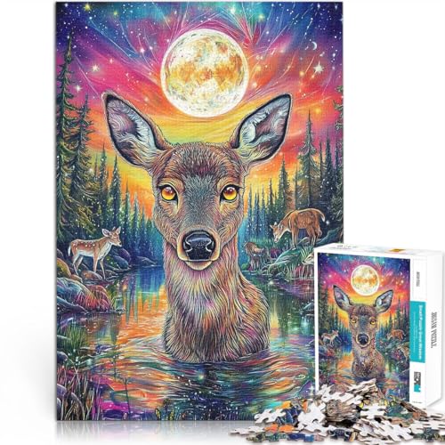 Gehirnintelligenz-Herausforderung süchtig machendes Spielzeug Farbe Fantasie Hirsch 1000 Teenager-Teile-Puzzle 38x52cm Wanddekoration Gehirnintelligenz-Herausforderung süchtig machendes Spielzeug Farbe Fantasie Hirsch 1000 Teenager-Teile-Puzzle 38x52cm Wanddekoration von LGNBTGM