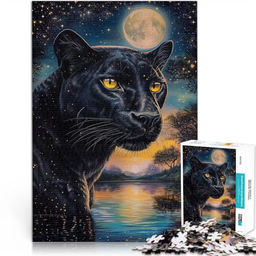 Gehirnintelligenz-Herausforderung süchtig machendes Spielzeug Farbmalerei schwarzer Panther Puzzle 1000 Teile für Erwachsene 70x100cm Wanddekoration Gehirnintelligenz-Herausforderung süchtig machendes Spielzeug Farbmalerei schwarzer Panther Puzzle 1000 Teile für Erwachsene 70x100cm Wanddekoration von LGNBTGM