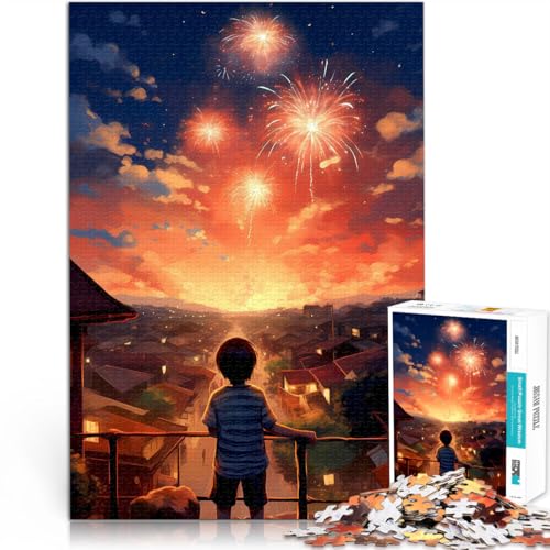 Gehirnintelligenz-Herausforderung süchtig machendes Spielzeug Feuerwerksblüte 1000-teiliges Teenager-Puzzle 70x100cm Wanddekoration von LGNBTGM