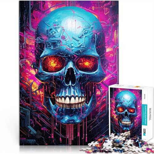 Gehirnintelligenz-Herausforderung süchtig machendes Spielzeug Schädel 1000-teiliges Teenager-Puzzle 26x38cm Geschenkideen von LGNBTGM
