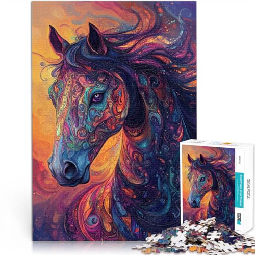Gehirnintelligenz-Herausforderung süchtig machendes Spielzeug künstlerisches Avatarpferd 2000-teiliges Puzzle für Erwachsene 70x100cm EIN Kunstwerk von LGNBTGM