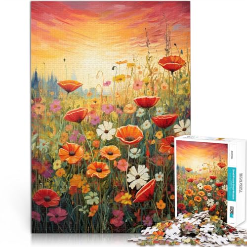 Geschenke zum Suchbegriff: Herausfordernde Spiele Blumenfeld 1000-teiliges Puzzle für Erwachsene 26x38cm Heimdekoration von LGNBTGM