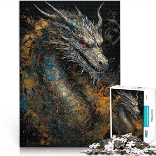 Geschenke zum Suchbegriff: Herausfordernde Spiele Drachen 1000-Teile-Puzzle für Teenager 50x75cm Wohnkunstdekor von LGNBTGM