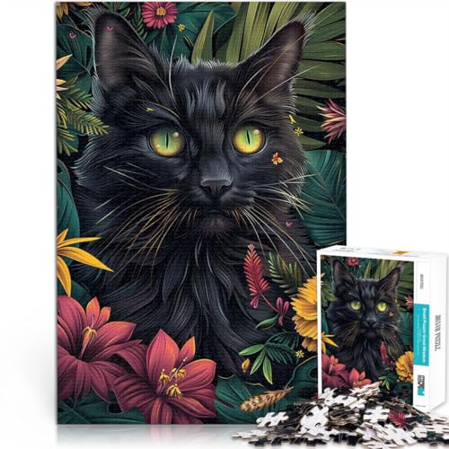 Geschenke zum Suchbegriff: Herausfordernde Spiele Katze mit Blumen 1000-teiliges Puzzle für Erwachsene 26x38cm EIN Kunstwerk von LGNBTGM