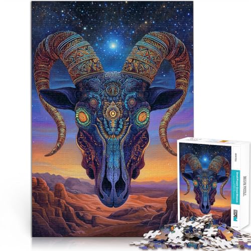 Geschenke zum Suchbegriff: Herausfordernde Spiele Ziegenschädel 1000-Teile-Puzzle für Teenager 26x38cm Wanddekoration von LGNBTGM
