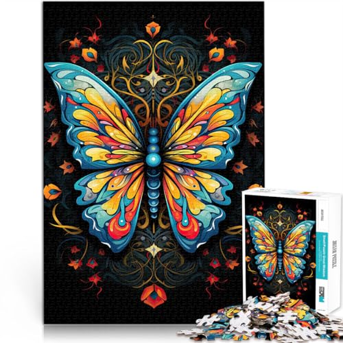 Handgeschwindigkeitswettbewerb Bunter Schmetterling Puzzle für Erwachsene, 1000 Teile 26x38cm Für Paare geeignet für ab 14 Jahren von LGNBTGM