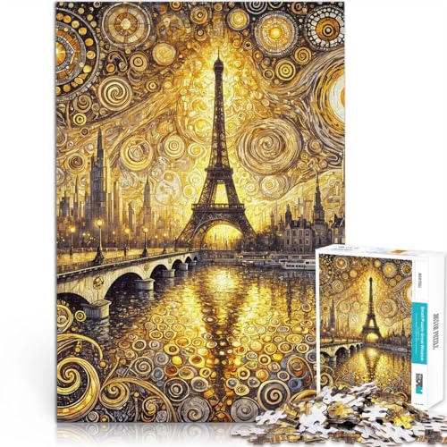 Handgeschwindigkeitswettbewerb Eiffelturm in Gold 1000-teiliges Puzzle für Erwachsene 26x38cm für Heimdekoration für ab 14 Jahren Handgeschwindigkeitswettbewerb Eiffelturm in Gold 1000-teiliges Puzzle für Erwachsene 26x38cm für Heimdekoration für ab 14 Jahren von LGNBTGM