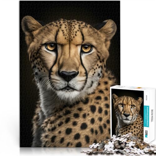 Handgeschwindigkeitswettbewerb Gepard Puzzle für Erwachsene mit 1000 Teilen 26x38cm Künstlersammlung, Bildende Kunst für ab 14 Jahren von LGNBTGM