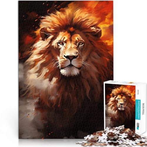 Handgeschwindigkeitswettbewerb Kunst Löwe 1000-teilige Puzzles für Erwachsene 26x38cm Geeignet für die Schreibtischdekoration für ab 14 Jahren von LGNBTGM