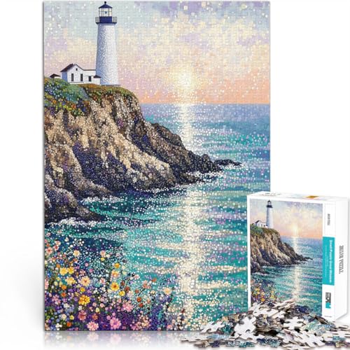 Handgeschwindigkeitswettbewerb Leuchtturm-Gelassenheit 1000-Teile-Puzzle für Erwachsene 26x38cm Tolles Geschenk für Spiele für 14+ von LGNBTGM