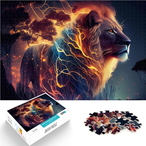 Handgeschwindigkeitswettbewerb Löwe und Blitz 1000-teilige Puzzles für Teenager 38x52cm Wohnkunstdekor für ab 14 Jahren Handgeschwindigkeitswettbewerb Löwe und Blitz 1000-teilige Puzzles für Teenager 38x52cm Wohnkunstdekor für ab 14 Jahren von LGNBTGM