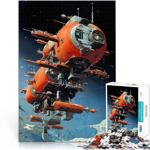 Handgeschwindigkeitswettbewerb Retrofuturismus Puzzle 1000 Teile für Erwachsene 26x38cm einzigartiges Herausforderungsspiel ab 14 Jahren von LGNBTGM