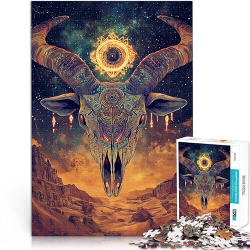 Handgeschwindigkeitswettbewerb Ziegenschädel 1000-teiliges Puzzle für Teenager 26x38cm einzigartiges Herausforderungsspiel für ab 14 Jahren Handgeschwindigkeitswettbewerb Ziegenschädel 1000-teiliges Puzzle für Teenager 26x38cm einzigartiges Herausforderungsspiel für ab 14 Jahren von LGNBTGM
