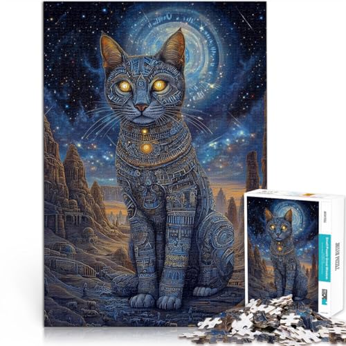 Hands-on-Spiel Farbe Katze 1000-Teile-Puzzle für Teenager 26x38cm denn eignet ganze Familie für 14+ von LGNBTGM