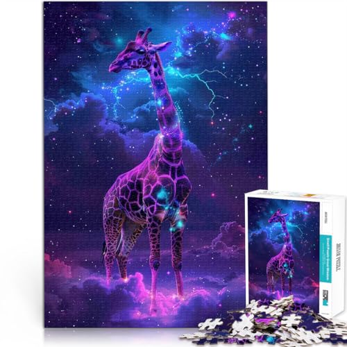 Hands-on-Spiel Giraffe, Weltraumtier 1000-Teile-Puzzle für Teenager 26x38cm Lernspiel für Geburtstag, Weihnachten ab 14 Jahren Hands-on-Spiel Giraffe, Weltraumtier 1000-Teile-Puzzle für Teenager 26x38cm Lernspiel für Geburtstag, Weihnachten ab 14 Jahren von LGNBTGM