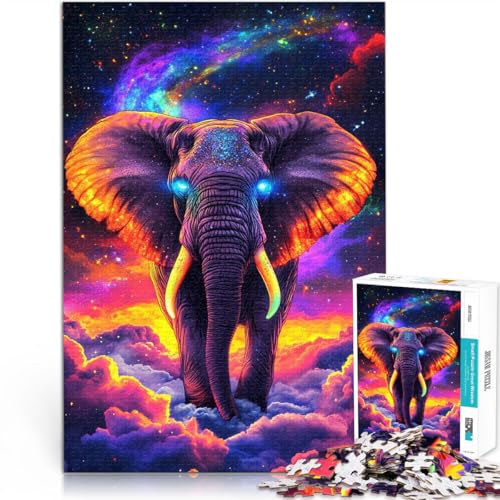 Hands-on-Spiel Himmlischer Elefant am kosmischen Horizont Teenager-Puzzles 1000 Teile 70x100cm Tolles Geschenk für Spiele für und ab 14 Jahren von LGNBTGM