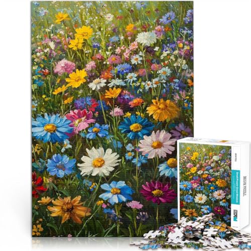 Helfen Sie dem Gehirn, süchtig machende Spielzeuge zu trainieren, um Geduld zu entwickeln Blumen Wildblumenfeld Teenager-Puzzle 1000 Teile 70x100cm EIN Kunstwerk von LGNBTGM