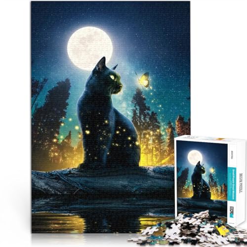 Helfen Sie dem Gehirn, süchtig machende Spielzeuge zu trainieren, um Geduld zu entwickeln Katze Mond und Sterne Teenager-Puzzle 2000 Teile 70x100cm Gutes Geschenk von LGNBTGM