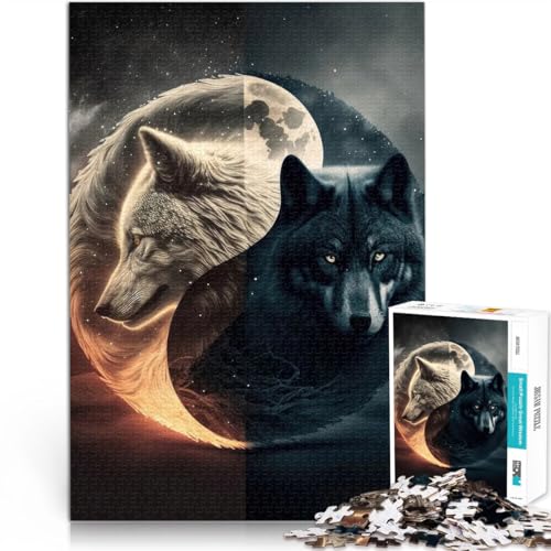 Helfen Sie dem Gehirn, süchtig machende Spielzeuge zu trainieren, um Geduld zu entwickeln Wölfe Yin und Yang 1000 Teenager-Teile-Puzzle 26x38cm Geschenkideen Helfen Sie dem Gehirn, süchtig machende Spielzeuge zu trainieren, um Geduld zu entwickeln Wölfe Yin und Yang 1000 Teenager-Teile-Puzzle 26x38cm Geschenkideen von LGNBTGM