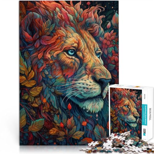 Herausfordernd Schwierig Abstrakter Löwe Puzzle für Teenager 1000 Teile 50x75cm einzigartiges Herausforderungsspiel für ab 14 Jahren von LGNBTGM