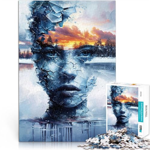 Herausfordernd Schwierig Doppelbelichtung Frau 1000-Teile-Puzzle für Teenager 26x38cm Geeignet für die Schreibtischdekoration ab 14 Jahren Herausfordernd Schwierig Doppelbelichtung Frau 1000-Teile-Puzzle für Teenager 26x38cm Geeignet für die Schreibtischdekoration ab 14 Jahren von LGNBTGM