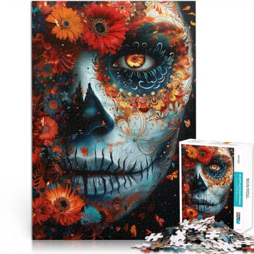 Herausfordernd Schwierig Zuckerschädel mit Blumen Puzzle für Erwachsene 1000 Teile 50x75cm Wichtelgeschenke für ab 14 Jahren Herausfordernd Schwierig Zuckerschädel mit Blumen Puzzle für Erwachsene 1000 Teile 50x75cm Wichtelgeschenke für ab 14 Jahren von LGNBTGM