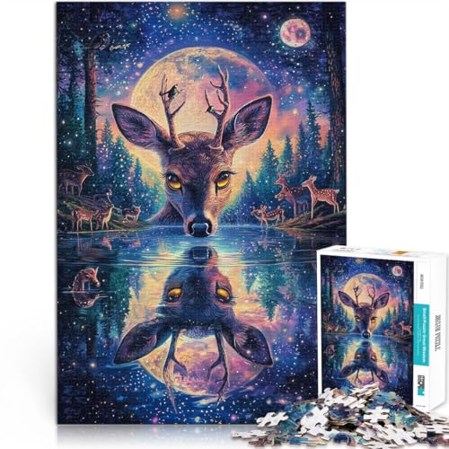 Herausforderndes Spiel Farbe Fantasie Hirsch Puzzle 1000 Teile für Erwachsene 26x38cm einzigartiges Herausforderungsspiel Geeignet ab 14 Jahren Herausforderndes Spiel Farbe Fantasie Hirsch Puzzle 1000 Teile für Erwachsene 26x38cm einzigartiges Herausforderungsspiel Geeignet ab 14 Jahren von LGNBTGM