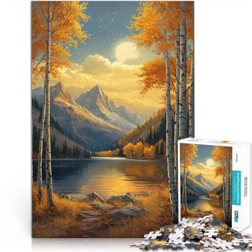 Herausforderndes Spiel Herbstlicher Bergsee 1000-teiliges Puzzle für Teenager 70x100cm Einzigartige Wohndekoration und Geschenke für ab 14 Jahren Herausforderndes Spiel Herbstlicher Bergsee 1000-teiliges Puzzle für Teenager 70x100cm Einzigartige Wohndekoration und Geschenke für ab 14 Jahren von LGNBTGM