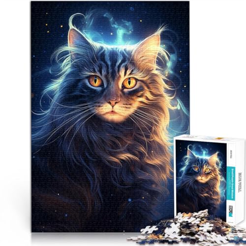 Herausforderndes Spiel Kosmische Himmelskatze Teenager 2000 Teile Puzzle 70x100cm Tolle Geschenke und Spielzeuge für ab 14 Jahren von LGNBTGM