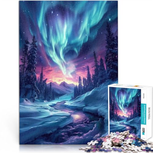 Herausforderndes Spiel Neon-Nordlichter 2000 Teenager-Teile-Puzzle 70x100cm Lernspiel für Geburtstag, Weihnachten ab 14 Jahren von LGNBTGM