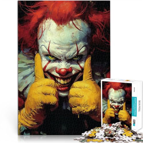 Herausforderndes Spiel Verrückter böser Clown 1000-teiliges Puzzle für Teenager 38x52cm Angebot als Geschenk für die ganze Familie für ab 14 Jahren Herausforderndes Spiel Verrückter böser Clown 1000-teiliges Puzzle für Teenager 38x52cm Angebot als Geschenk für die ganze Familie für ab 14 Jahren von LGNBTGM