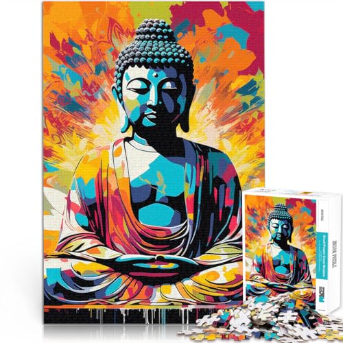 Herausforderndes Spielspielzeug Buddha-Gemälde 1000-teilige Puzzles für Teenager 26x38cm Eltern-Kind-Interaktion für ab 14 Jahren von LGNBTGM