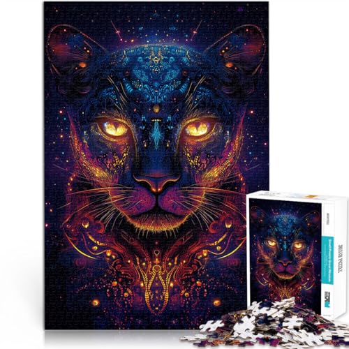 Herausforderndes Spielspielzeug Fantasy-Schwarzer Panther-Kunst 2000-Teile-Puzzle für Teenager 70x100cm Wohnkunstdekor Herausforderndes Spielspielzeug Fantasy-Schwarzer Panther-Kunst 2000-Teile-Puzzle für Teenager 70x100cm Wohnkunstdekor von LGNBTGM