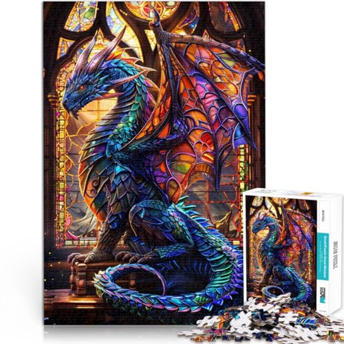 Herausforderndes Spielspielzeug Lebendiger Himmelsdrache 1000-teiliges Puzzle für Erwachsene 38x52cm für Heimdekoration von LGNBTGM